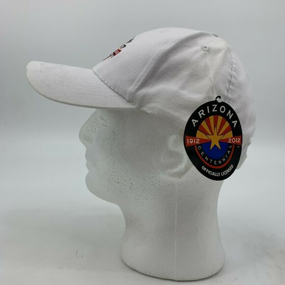 Arizona Centennial 100 Years Celebration Hat Adult Adjustable White Cap New - Picture 6 of 11